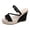 Black, variant on 2-Ways Convertible Slingback Slides Platform Wedge Sandals with Back Straps Fashion Casual Espadrilles Chunky ultra High Heels Dress Slip on Summer Shoes Gold Size 9.5