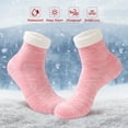thumbnail image 5 of Fvsianol Comfortable Cotton Socks Winter Plush Terry Socks 1 Pair Winter Thick High Elasticity Warm slip Mid tube Color Matching Soft No Odor Unisex One Size Floor, 5 of 9