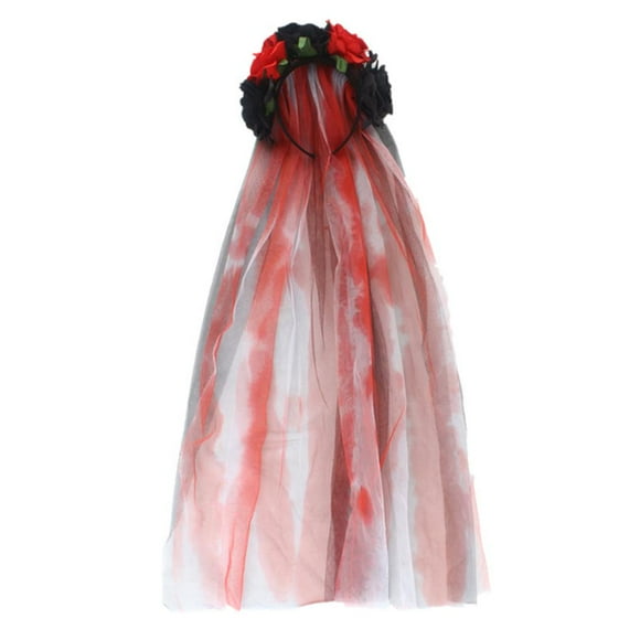 Shengyu Exquisite Workmanship Bride Cosplay Hair For Wide Application Cosplay Hair Band Halloween Cosplay Red  black
