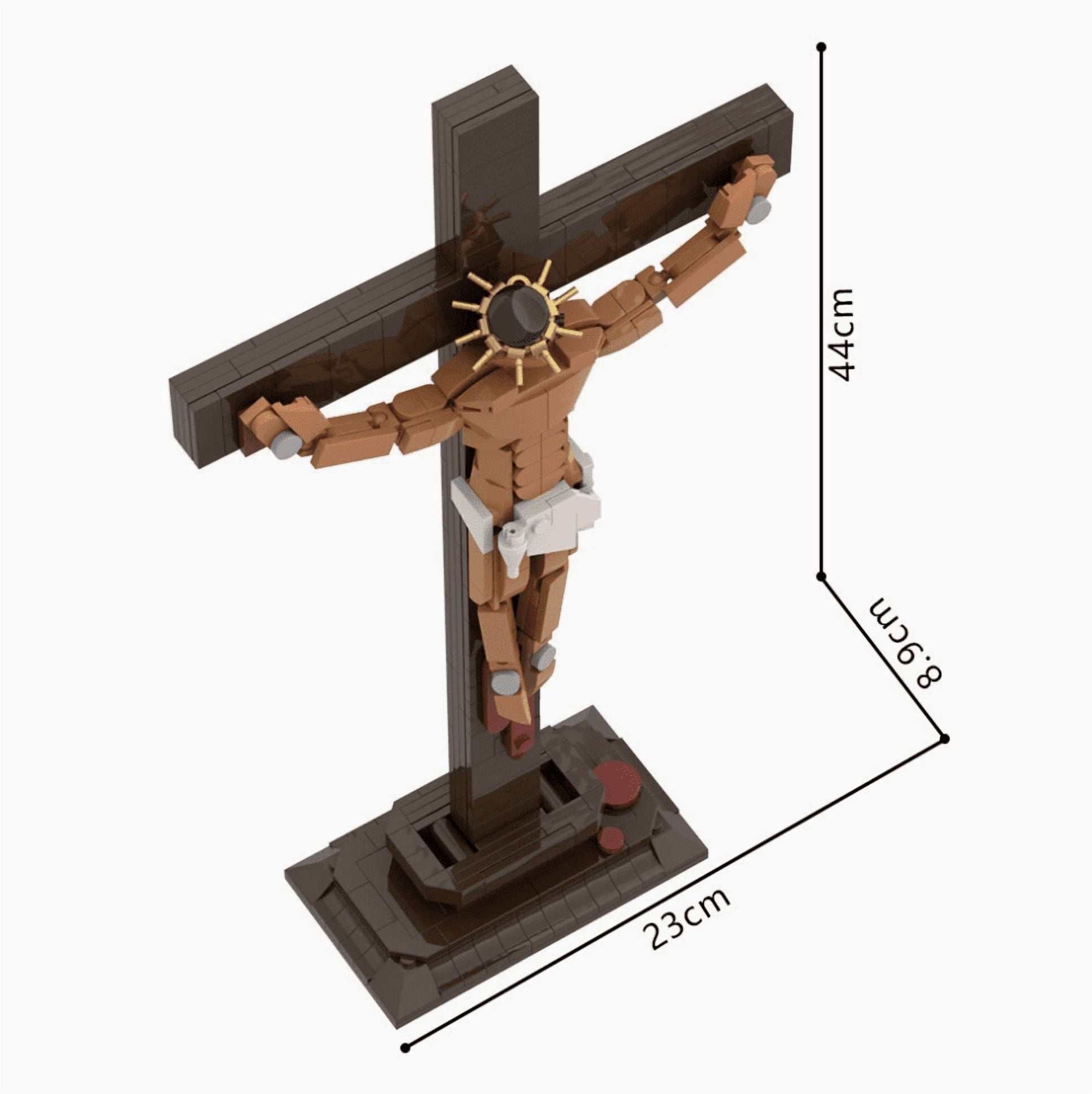MOC 336 Jesus on The Cross Building Blocks Set, Religious Faith Collection Model, Desktop Decorative Brick Toy for Adults Collection & Gift