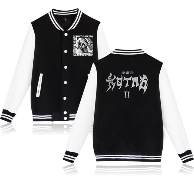 Denzel Curry Veste Décontractée Unisexe à Manches Longues Chemise de baseball, Noir, 2TG