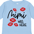 thumbnail image 4 of Inktastic Mimi Was Here Red Kisses Boys or Girls Long Sleeve Toddler T-Shirt, 4 of 5