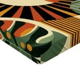 thumbnail image 2 of Ambesonne Monstera Fitted Sheet, Mid Century Abstract Sun, Full Size, Beige Burnt Orange Black, 2 of 3