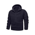 thumbnail image 5 of Turilly Jackets for Men Men's Solid Color Thick Windproof Pocket Zipper Hooded Outdoor Jacket, 5 of 6