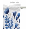 thumbnail image 5 of Blue Poppy Kitchen Valances for Windows Farmhouse Linen Window Valance Curtain for Living Room Window Treatment Botanical Flowers Spring Garden Valance Rod Pocket Topper Drape, 54 x 18 Inch, 5 of 6