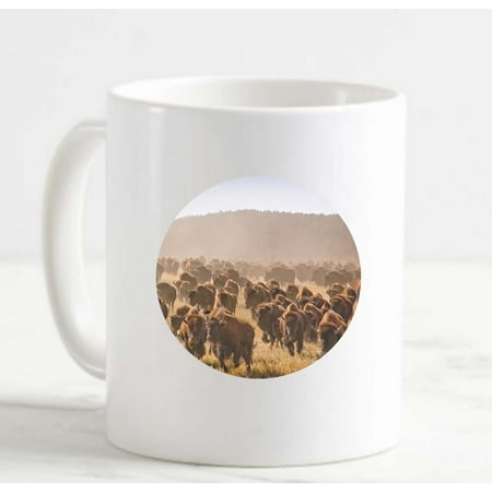 

Large Coffee Mug Bison Buffalo Running Pub Ceramic Coffee Mug Funny Gifts Cup