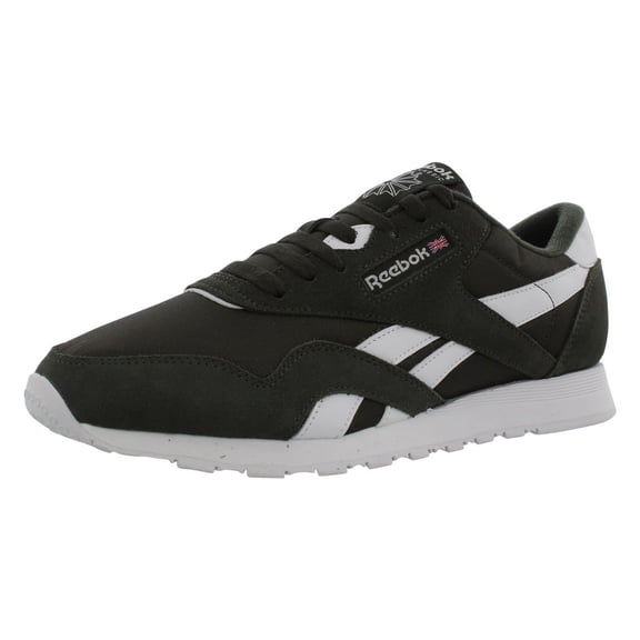 Reebok Cl Nylon M Mens Shoe Size 4.5, Color: Olive White