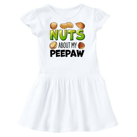 

Inktastic Nuts About My Peepaw Peanut Almond Pistachio Gift Toddler Girl Dress