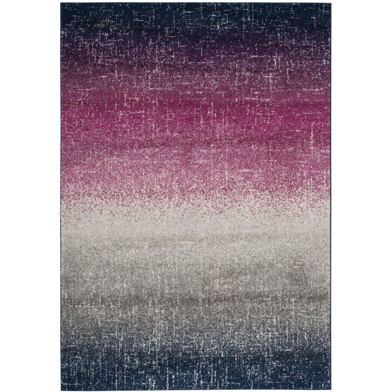SAFAVIEH Madison Jadyn Abstract Area Rug, Fuchsia/Navy, 4' x 6'