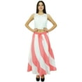 thumbnail image 5 of Bimba Long A-Line Maxi Spiral Summer Skirt Cotton With Back Elastic & Side Zip, 5 of 6