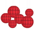 thumbnail image 6 of Happydeer Spider Web Paper Lantern Hanging Red Spider Web Round Lantern Decoration for Halloween Home Party Decor (L), 6 of 10