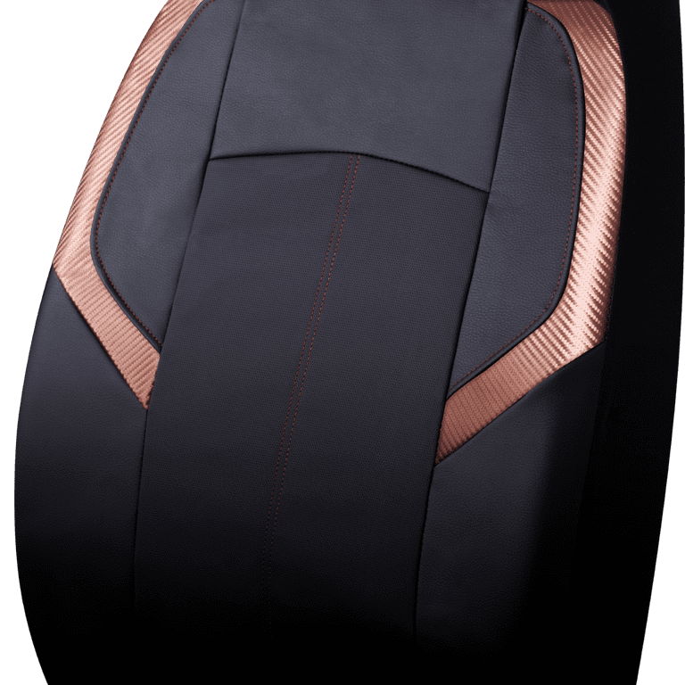 Auto Drive Faux Copper Leather Seat Covers, 2-Piece photo 4