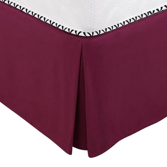 Pleated Bed Skirt Classic Tailored Styling Dust Ruffled Hotel