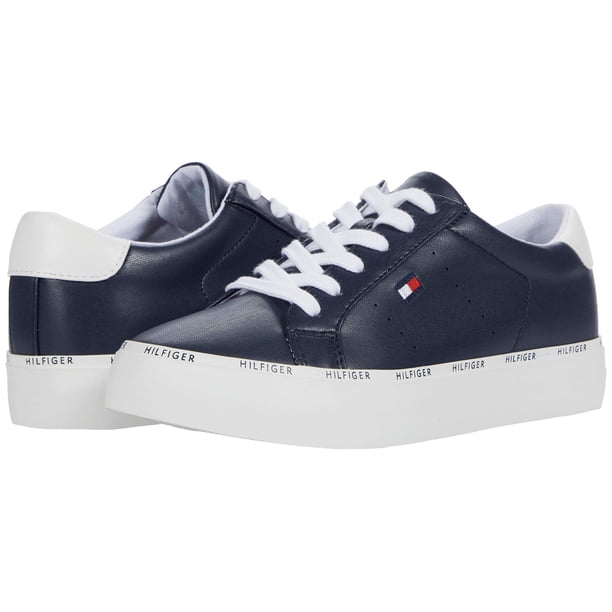 Zapatillas Tommy Hilfiger Henissly para mujer, color azul marino y blanco, talla 6