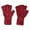 Red, variant on Krdevn Kids Fingerless Gloves Extra Long Fuzzy Plush Thermal Knit Half Finger Mittens Soft Stretchy Warm Handwear for Winter Indoor Outdoor Activities