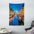 thumbnail image 1 of Urban Tapestry, Entertainment District Denmark Nyhavn Canal Copenhagen River Boats Shops Attraction, Wall Hanging for Bedroom Living Room Dorm Decor, 40W X 60L Inches, Multicolor, by Ambesonne, 1 of 2