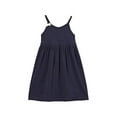 thumbnail image 5 of Kidsy Toddler Baby Girls Strappy Peruvian Cotton Dress – Loose Fit, Long Skirt, Midnight, 8, 5 of 9