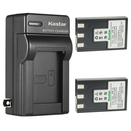 Kastar 2-Pack Battery and AC Wall Charger Replacement for Canon IXY Digital 400 IXY Digital 430 IXY Digital 450 IXY Digital 500 IXY Digital S200 IXY Digital S230 IXY Digital S330 Cameras