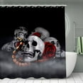 thumbnail image 2 of Skull Shower Curtain Sets RedRose and Snake Halloween Funny Goth Gothic Curtains with Non-Slip Rugs, Toilet Lid Cover and Bath Mat for Bathroom Set 4 Pcs (W72''xH72'') 12 Hooks Included, 2 of 4