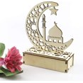 thumbnail image 4 of Lámpara de madera LED de Ramadán Eid Mubarak, decoración del festival musulmán del Ramadán Crescent Star La Free, 4 of 5