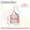 thumbnail image 2 of Mini Backpack Keychain, Cute Coin Purse Keychain PU Leather Backpack Purse Key Chain, Pink, 2 of 7
