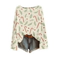 thumbnail image 2 of Chandails d'Hiver Grande Taille pour Femmes Chandails de Noël pour Femmes 2025 Col Rond Hiver Vacances Mignons Pulls Beige m, 2 of 4