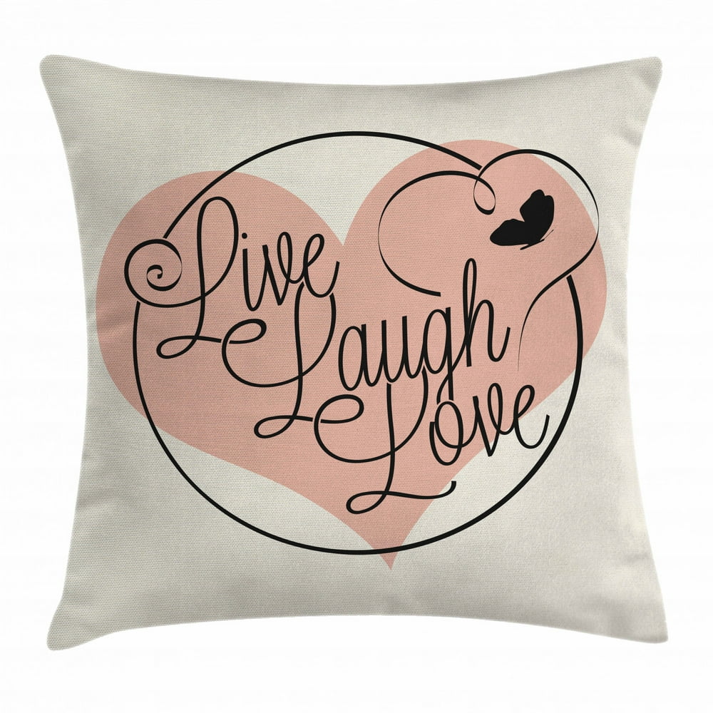 Live Laugh Love Decor Throw Pillow Cushion Cover, Romance Valentines ...