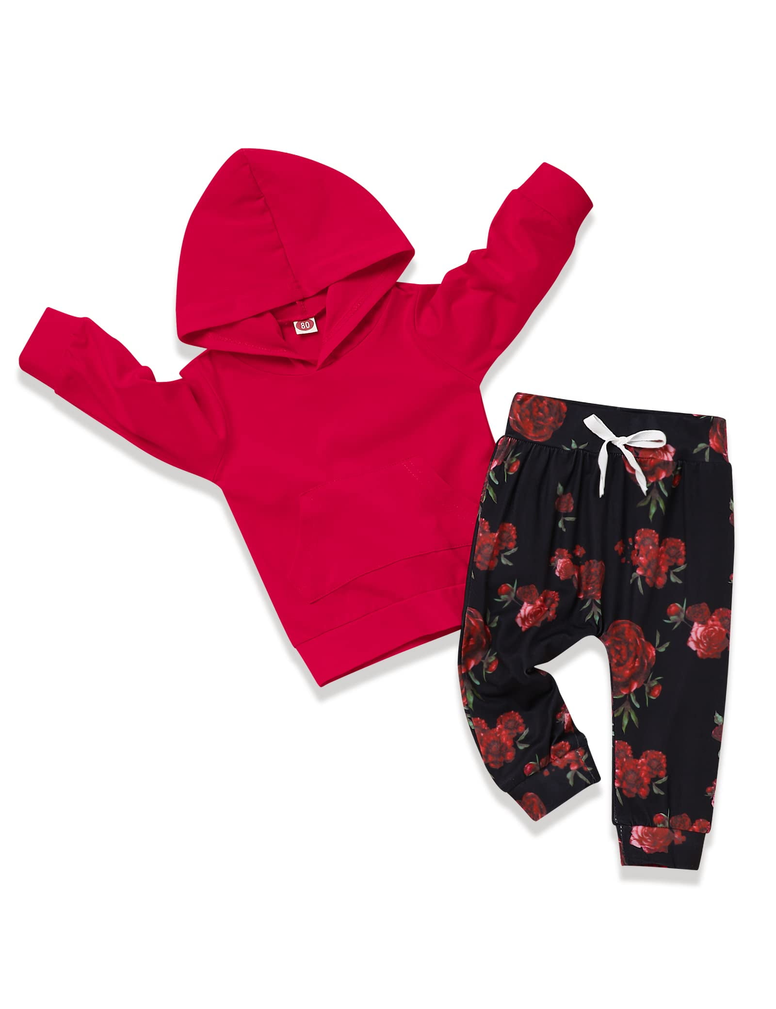 Baby Girl Clothes 0 6 12 18 24 Months Winter Fall Floral Hoodie