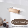 thumbnail image 6 of KOKOSIRI Paper Towel Holder Self-Adhesive Bar Under Cabinet for Kitchen Towel Polished Chrome Stainless Steel Wall Mounted Rack, B3012CH, 6 of 7