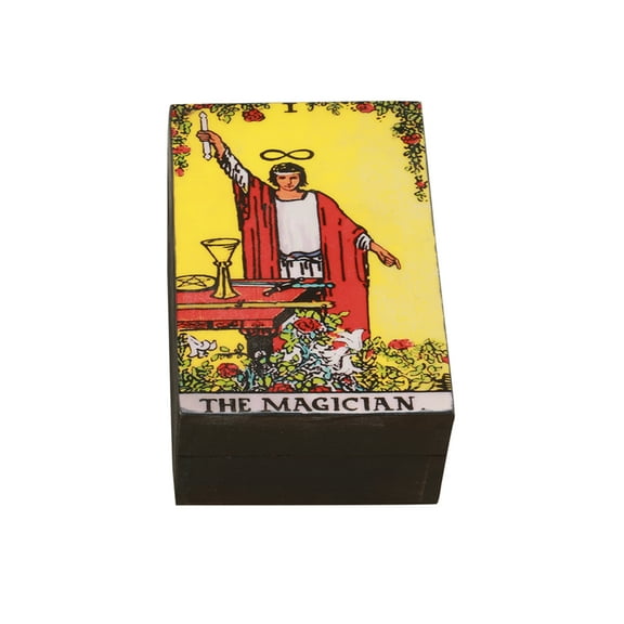 Soul Sticks The Magician Wooden Storage Jewelry Box Container 4"x6"
