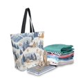 thumbnail image 2 of FORMRS Womens Canvas Tote Bag with Zipper Inner Pocket Shoulder Handbag, Snowy Winter, 2 of 7