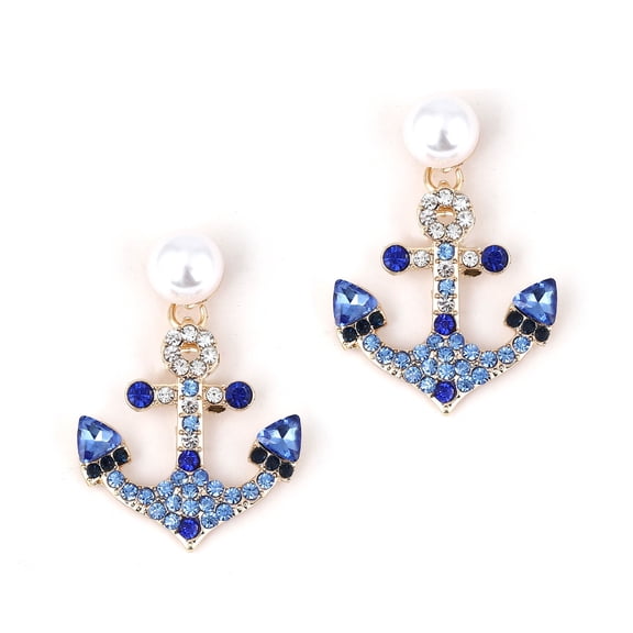 Alloy Anchor Dangle Earrings for Women