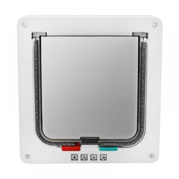 DABOOM Large Cat Door, 4 Way Locking Cat Flap Door for Interior Exterior Doors, Weatherproof Pet