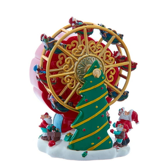 Kurt Adler 5.5-Inch Wind-Up Musical Ferris Wheel Table Piece