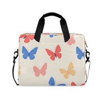 FORMRS 16" Laptop Sleeve Bag Carrying Case with Handle Travel Shoulder Briefcase, Red Butterflies