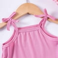 thumbnail image 6 of CYRBOKO Baby Girls Outfit Sets, Solid Color 2 Pieces Sleeveless T Shirts with Shorts Sets Hot Pink Size 3-6 Months, 6 of 8