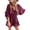 Wine Red, variant on Women Summer Romper with Ruffled Layered Beach Design