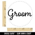 thumbnail image 2 of Groom Wedding Fun Text Self-Inking Rubber Stamp Ink Stamper - Green Ink - Small 3/4 Inch, 2 of 7