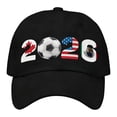 thumbnail image 3 of Seyotauo 2026 World of Cup Hats USA Canada Mexico Teams Soccer Fan Cap Adjustable Washed Cotton Hat for Game Day Outdoor Sun Protection Unisex Sport Accessory, 3 of 5