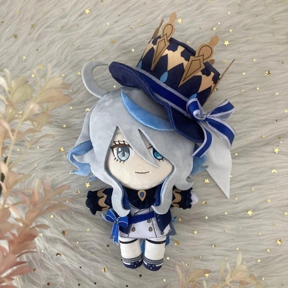 20cm Anime Game Genshin Impact Focalors Plush Doll Toy Furina Cute Soft Stuffed Pillow Adult Children Christmas Gifts DMH