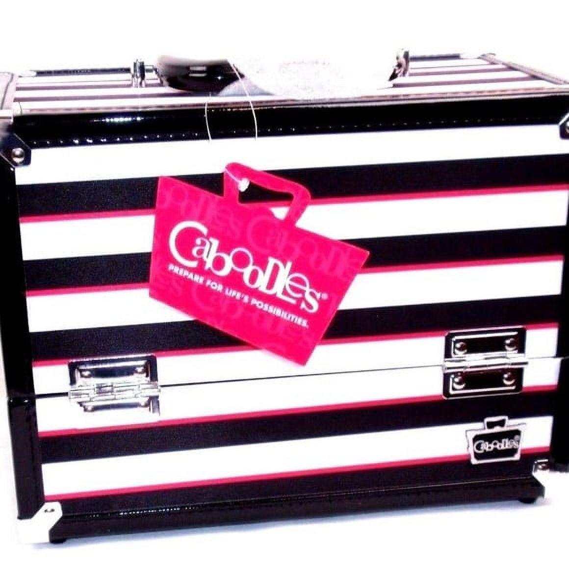 Caboodles Inspired Makeup Case, 2 Tray, Multi Color Striped - image 2 of 7