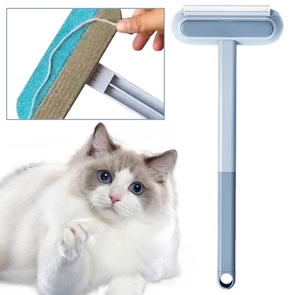 4-in-1 Pet Hair Remover Brush - Reusable Dog & Cat Fur Lint Roller for Furniture, Couch, Carpet, Car Seats - Washable & Portable Grooming Tool