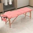 thumbnail image 5 of Westice 3 Section Foldable and Adjustable Wooden Massage Table, 82" x 31.5", Pink, 5 of 10