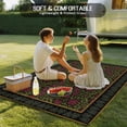 thumbnail image 4 of Vintage Red Roses Outdoor Rug for Patio/Deck/Porch, Non-Slip Large Area Rug 3 x 5 Ft, Abstract Art Floral Green Leaves Indoor Outdoor Rugs Washable Area Rugs, Reversible Camping Rug Carpet Runner, 4 of 8