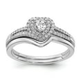 thumbnail image 6 of Solid 10k White Gold Diamond Engagement Ring Size 7.5 (.417 cttw.), 6 of 7