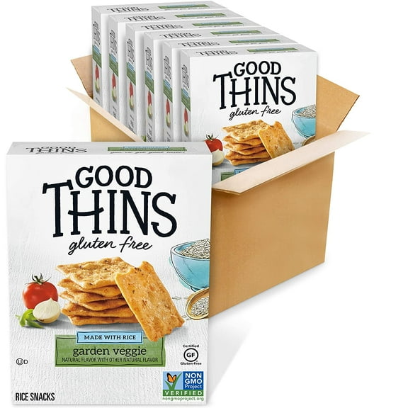 Garden Veggie Rice Snacks Gluten Free Crackers, 6 - 3.5 oz Boxes
