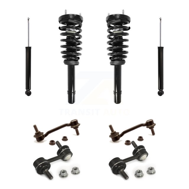 Transit Auto Front Rear Complete Suspension Strut Shock & TQ sway Bar Link Kit for Car Hyundai Sonata Azera - Left Right Side (Driver Passenger) KSS-107697