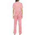 thumbnail image 4 of White Mark Women's Short Sleeve & Pants Tropical Pajama Set, 4 of 10