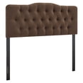 thumbnail image 2 of Annabel Premium Linen Blend Full Headboard in Cocoa, 2 of 8