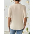 thumbnail image 2 of Womens Solid Batwing Sleeve Tee Summer Blouse For Women, 2 of 6